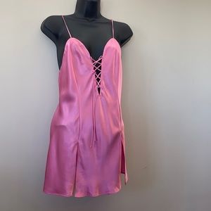 Silk & Satin PNK Satin Nightgown, S   *P1051